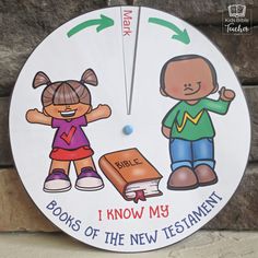 a clock with the words i know my books of the new testament on it