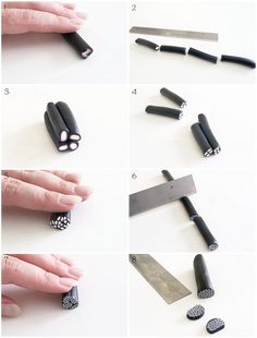 the steps to make nail art with black and white designs