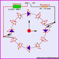 a diagram showing the positions of different voltages in an electrical device, and where they are connected