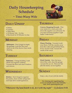 a yellow poster with instructions on how to use the daily schedule for homeschooleing