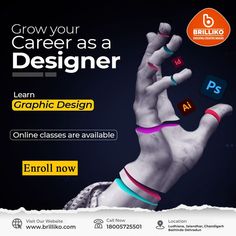 Discover how to unleash your creative with the Graphic Designing Course at Brilliko Institute of Multimedia, where creativity and imagination combine! 🎨✨ #InnovativeDesign #BrillikoInstitute
.
.
💻Brilliko Institute of Multimedia
☎Contact us at 18005725501
📍Location: second Floor, SCO 34, Sector 32, Chandigarh Rd, near Anytime Fitness, Sector 32A, Ludhiana, Punjab 141010
💌 info@brilliko.com
🌐 www.brilliko.com
.
.
#brillikomultimedia #graphicdesigncourse #creativityunleashed #designskills Job Poster, Photoshop Course, Class Poster, Graphic Designer Job, Desain Editorial, Graphic Design Course, Graphic Design Flyer