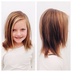 Medium length hair cut for little girl