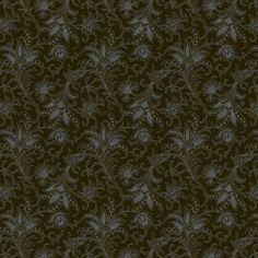 an old fashioned wallpaper pattern with blue flowers