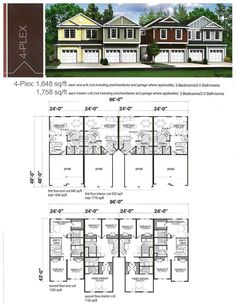 three story house plans with garages and living quarters