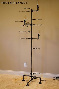 the pipe lamp layout is shown in an article about how to use it for lighting