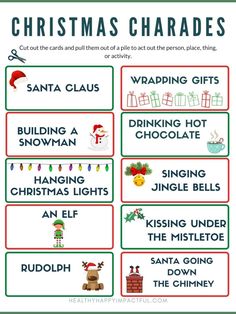 christmas cards with words and pictures to describe