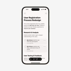 the user registration process is displayed on an iphone