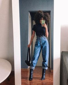 Calça slouchy: 40 LOOKS versáteis e estilosos com a peça [TENDÊNCIA] Gorgeous Outfits For Women, Glass Animals Concert Outfit, Modern Fall Outfits, Rooftop Bar Outfit, Stil Rock, Outfit Trends, Lara Croft, 가을 패션