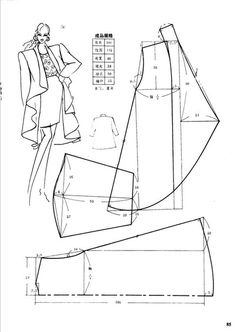 a paper model of a woman's dress and jacket, with instructions to make it