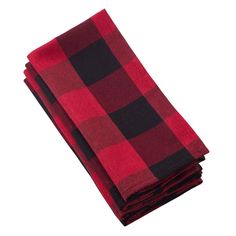 red and black checkered fabric folded on top of each other