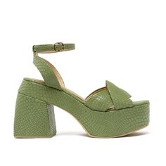 Alta Shoes Material: CueroHecho en Colombia Green Sandals, Sandals, Heels, Green