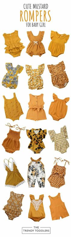 Mustard Outfits, Types Of Clothes, Baby Dress Design, Baby Clothes Patterns, Baby Outfits, Dresses Kids Girl