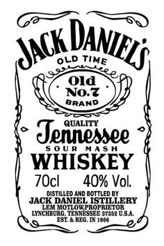 the label for jack daniels'old time whiskey