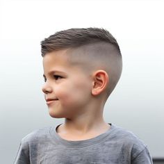 Faded Mohawk Boys Haircut Short, Little Boy Buzz Cut Fade, Boys Long Top Short Sides Haircut, Fohawk Haircut For Toddler Boys, Skin Fade Boys Haircut, Cool Boy Haircuts Short, Boys Summer Haircut Kids, High And Tight Haircut Fade Toddler