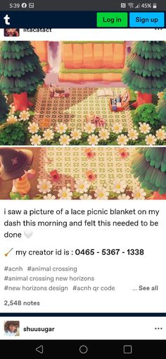 an image of a cartoon scene with flowers and plants on the ground, as well as text that reads i saw a picture of a place picnic blanket on my own