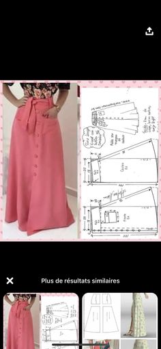 the sewing pattern for this skirt is easy to sew