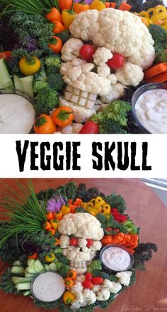 the vegetable skull is made out of vegetables