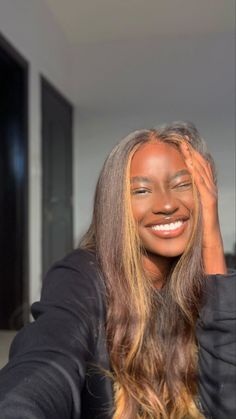 Dark Skin Hair Color Ideas Black Women, Brown Hair On Dark Skin, Grace Ann, Honey Brown Hair, Girls Hairstyles Braids, Hair Inspiration Color, Hair Inspo Color, Hair Color For Black Hair, Aesthetic Hair