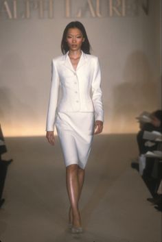 Vintage Runway Fashion, Ralph Lauren Spring Summer, Vintage Runway, Corporate Fashion, Corporate Outfits