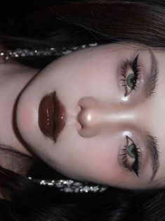 Goth Aesthetic Makeup, Paint The Town Red, Make Up Ideas, Ethereal Makeup, Edgy Makeup, Goth Makeup, Asian Eye Makeup, Dark Makeup