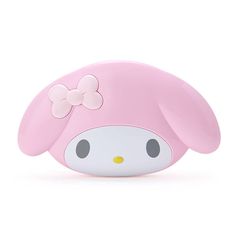 a pink toy with a bow on it's head