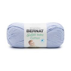 bernat softee baby cotton yarn in light blue