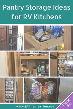 the pantry storage ideas for rv kitchens are easy to make, and great for small spaces