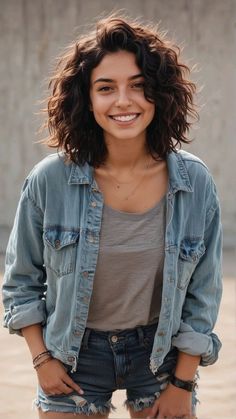 Shoulder Length Wavy Hairstyles For Women, Short Curly Hair Women, Beach Waves Hairstyles, Beach Wave Perm, Beach Waves For Short Hair, Waves Haircut, Short Hair Waves, Beach Wave Hair, Curly Haircuts