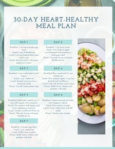 Heart Healthy Diet Plan, Cardiac Diet Recipes, Raw Snacks, Snack Lunch, Daily Meal Plan, Heart Healthy Eating, Salad Meal Prep