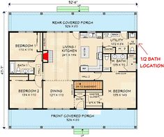 the floor plan for a two story house