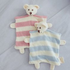 Snuggle Lovey Bear for Baby - Alder & Alouette Lovey Doll, Bear Lovey, Miniature Crochet, Bear Blanket, Baby Washcloth, Baby L, Baby Knitting Patterns Free, Best Baby Shower Gifts, Baby Lovey