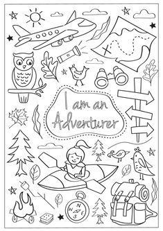 i am an adventurer coloring page for kids to print out and color with their own pictures