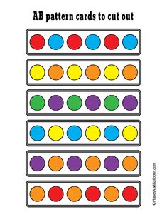 the pattern cards to cut out for children's learning numbers and counting skills, including dots