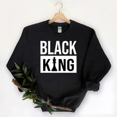 Top quality products Black King T-shirts for you! Make your difference with our most impressive designs Custom King Tee. We prepare Chess Player Shirt in the color and pattern you want, suitable for your size, and deliver them to you as soon as possible. Look different from other people and make people fear Cute Black King Shirt. The quality of our products is suitable for presses. It will not harm your Custom Shirts in any way. Welcome fall and winter with our special design models Chess Design Chess Design, Friends Sweatshirt, King Shirt, Special Gifts For Her, King Tshirt, Black King, Welcome Fall, Special Design, Design Model