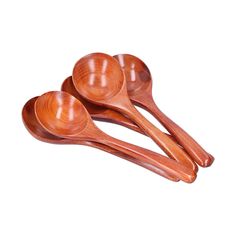 three wooden spoons sitting on top of each other