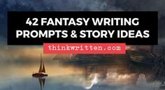 the words fantasy writing prompts and story ideas are in front of an image of a house