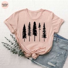 "Pine Tree Shirt, Camping Trip Shirt, Gift For Nature Lover, Hiking Shirt, Forest Adventure Shirt, Outdoors Shirt, Camping Apparel, Evergreen Tee HOW TO ORDER 1-) Please, check and review all the photos. 2-) Choose your t-shirt size and color. *Different styles of shirts may have different shades of the same color choice due to different manufacturer brands. *For this reason, we recommend matching shirts from the same styles if you want precisely matching colors (ex. Unisex, V-necks, Toddler, et Circuit Ideas, Forest Adventure, Hiking Shirt, Adventure Shirt, Outdoor Shirt, Camping Outfits, Hiking Shirts, Tree Shirt, Matching Colors