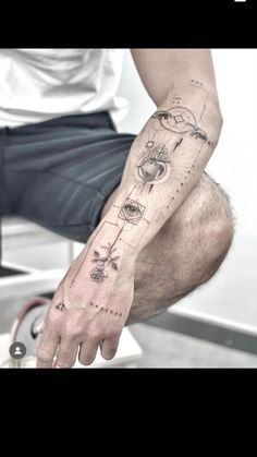 a man's arm with an all seeing eye tattoo on it