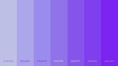 the color purple is shown in different shades