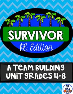 the logo for survivor re - edition, a team building unit grade 4 - 8