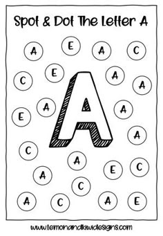 the letter a worksheet for kids to practice their handwriting and writing skills with letters