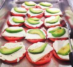 a facebook page with an image of sliced tomatoes and cucumber slices on it