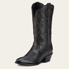 Heritage R Toe Western Boot | Ariat Ariat Cowgirl Boots, Mens Hunting Boots, Cowgirl Look, Womens Cowgirl Boots, Leather Cowgirl Boots, Black Cowboy, Mens Cowboy Boots, Western Boots Women, Cowboy Boots Women