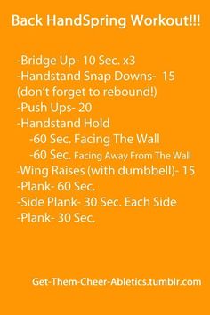 an orange background with the words backhanding workout