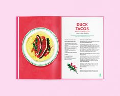 a cookbook with an image of a plate of food