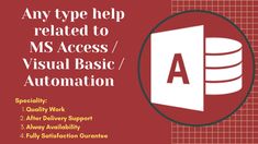 I am an experienced MS Access Database Designer and Developer from the Last 5 Years. My Sample Database are available on my YouTube Channel: MS Access GuruJi. Expert in Designing of Access Form, Automation, Expert in VBA, Interactive Forms, Export/Import Data (from/To Excel, CSV, Text), User Manage, Mapping of Various Roles, Multiple Location Setup in Single Database, Export Customized Reports in Excel, Text, PDF in Manage Database with Least HardDisk Space and Many More. Ms Access, Access Database, Quality Work, My Youtube Channel, Youtube Channel, Wellness Design, Design