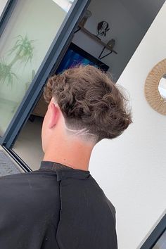 Taper Designs Hair, Taper Fade Designs Men Back, Taper Designs Haircuts, Taper Fade Back Design, Mid Taper Fade With Design, Mid Taper Back Design, Low Taper Curly Hair Design, Simple Taper Design Haircut