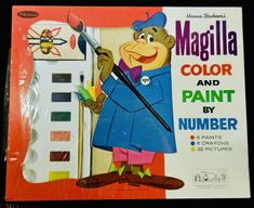 the book has an image of a cartoon character holding a paintbrush