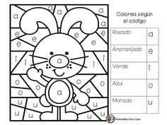 the letter u worksheet with an image of a bunny and letters in spanish