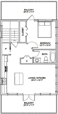 24x32 House Plans, Apartment Garage, Garage Apartment Floor Plans, Granny Pods, Bedroom Plan, Carriage House Plans, 1 Bedroom House, Garage Apartment Plans